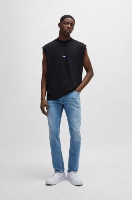 HUGO - Extra-slim-fit jeans in blue stretch denim