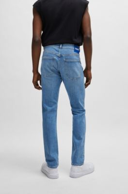 HUGO - Extra-slim-fit jeans in blue stretch denim