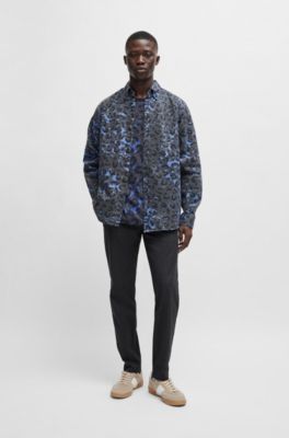 Tapered-fit trousers, Black