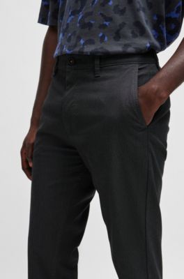 Tapered-fit trousers, Black