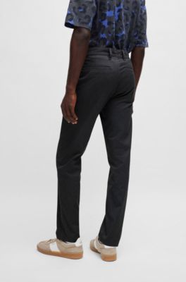 Tapered-fit trousers, Black