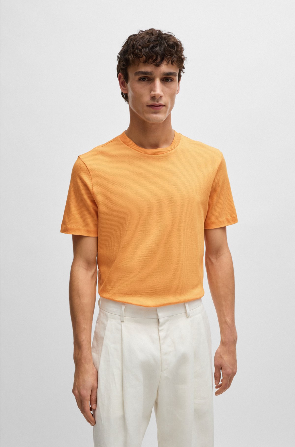 Mercerised regular-fit t-shirt - Man