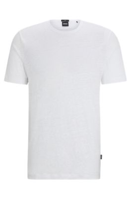 BOSS - Regular-fit T-shirt in linen