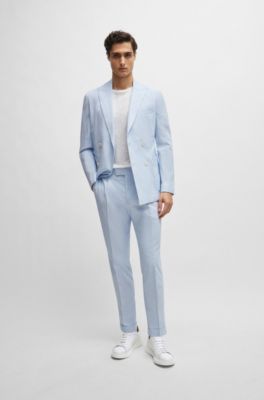 Regular-fit T-shirt in linen, White