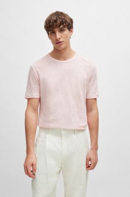 BOSS - Regular-fit T-shirt in linen