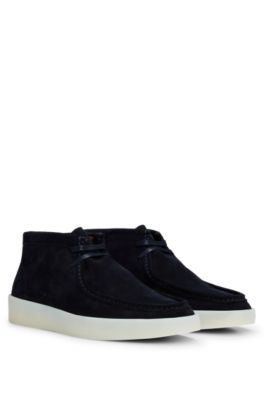 BOSS - Suede desert boots with rubber sole