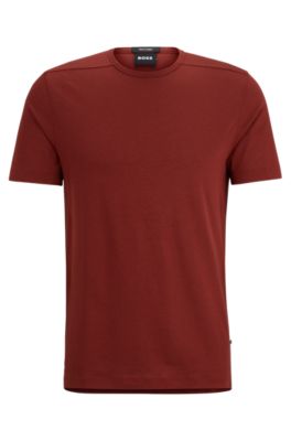 Hugo Boss Regular-fit T-shirt With Ergonomic Seams In Light Brown