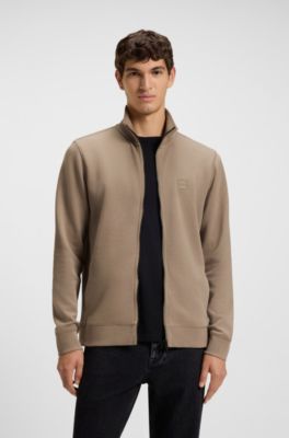 Chaqueta de punto de algod&oacute;n con insignia de logo, Cal