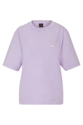 Purple Brand Tonal Lacquered Logo Cotton T-Shirt, T-Shirts