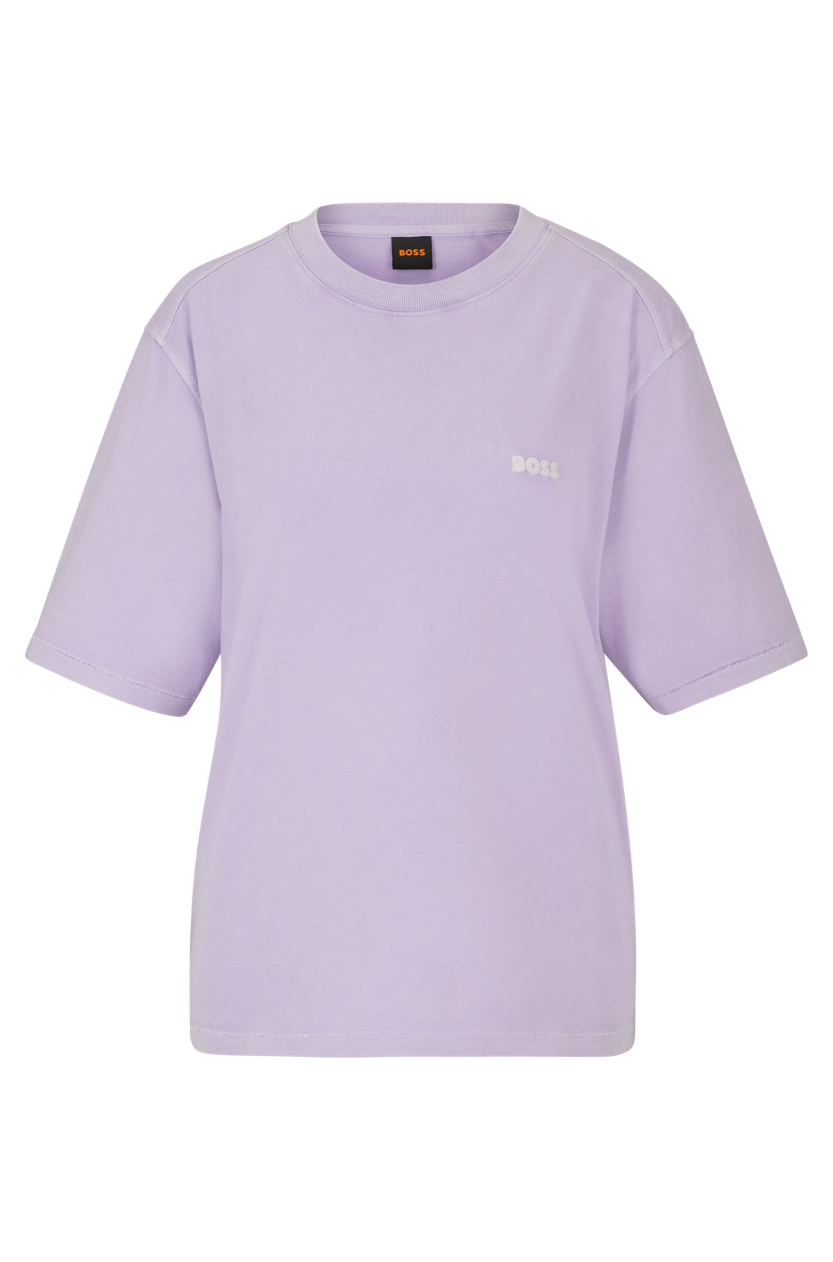 BOSS - Cotton T-shirt with embroidered logo