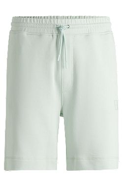 Short Relaxed en molleton de coton avec badge logoté