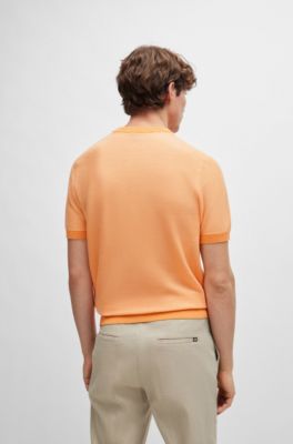 BOSS - Short-sleeved sweater with micro structure