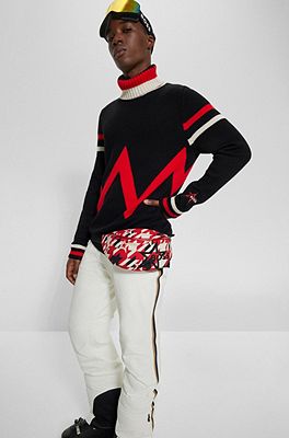 BOSS X Perfect Moment Virgin-wool leggings With Branding in Red