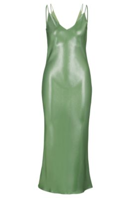 HUGO BOSS EVENING DRESS IN LIQUID-SOFT FABRIC WITH LAYERED NECKLINE