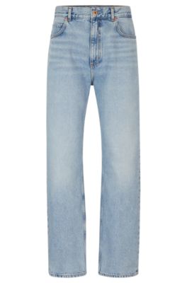HUGO - Baggy-fit jeans in heavyweight cotton denim