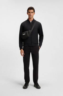 Belt bag with contrast logo, Black