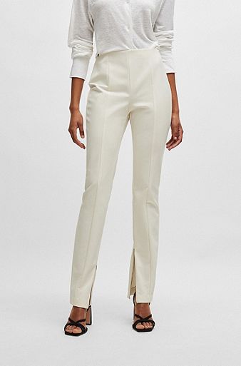 High Waist Stretch Formal Pants For Ladies Trousers With Pocket
