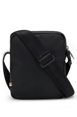 BOSS - Crossbody bag with contrast logo and signature-stripe