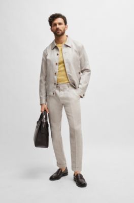 Pull &agrave; manches courtes en soie Tussah, Jaune clair