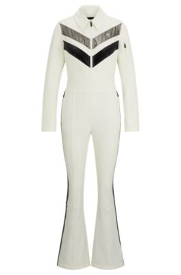 Shop Hugo Boss Boss X Perfect Moment Branded Ski Suit With Stripes In White