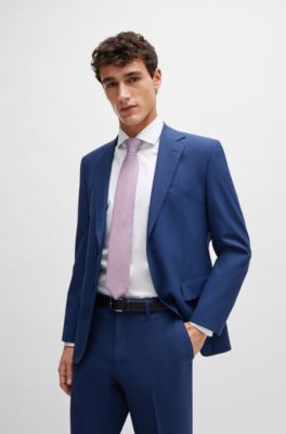 Silk tie with jacquard-woven micro pattern, light pink