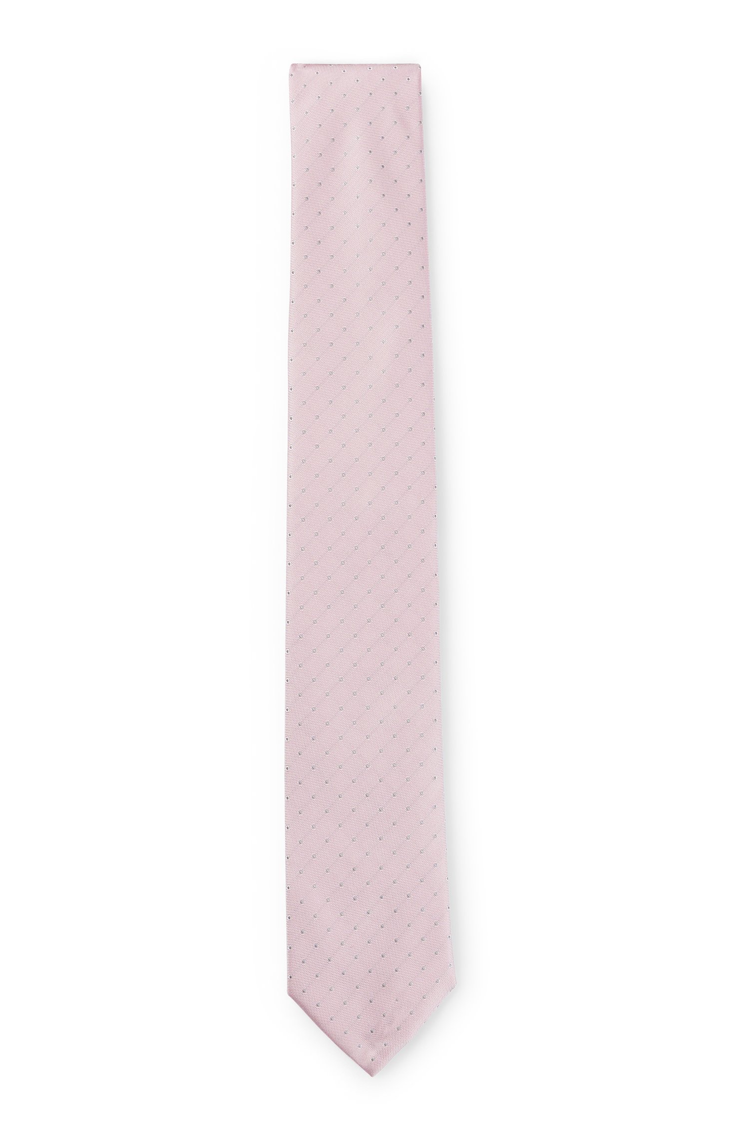 Silk-blend tie with dot motif