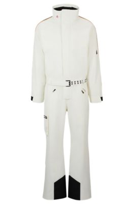 Hugo Boss Boss X Perfect Moment Branded Ski Suit With Stripes In White