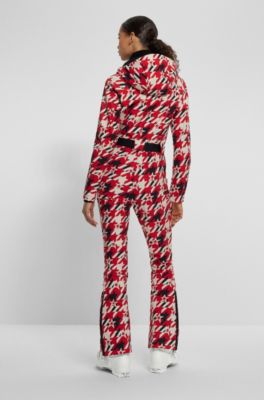 Star houndstooth ski suit