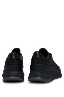 BOSS - TTNM EVO embroidered-logo trainers with rubberized faux leather