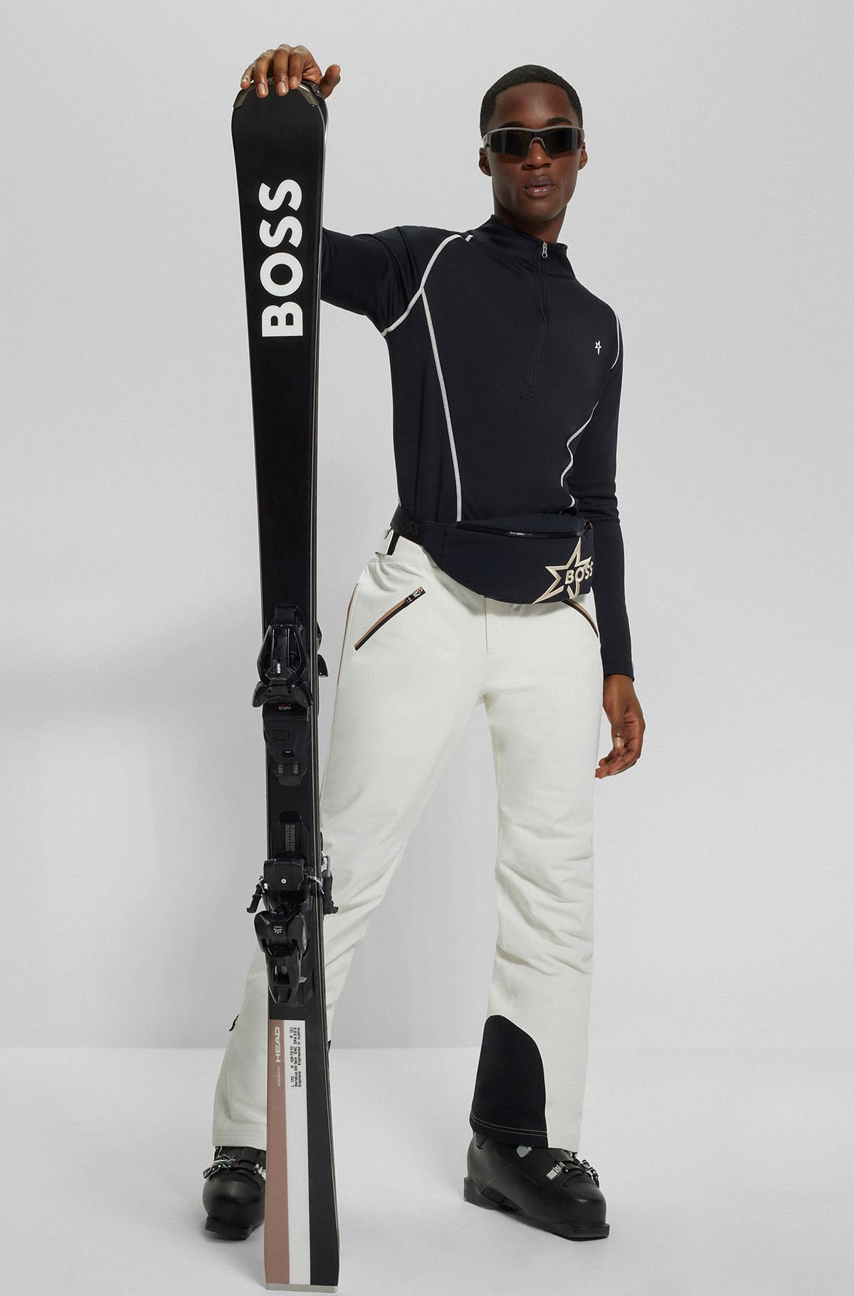 BOSS Softshell ski pants in black