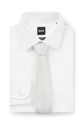 BOSS - Silk tie with jacquard pattern