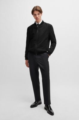 Chaussures derby en cuir &agrave; logo revisit&eacute;, Noir