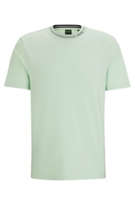 BOSS - Cotton-jersey regular-fit T-shirt with branded collar