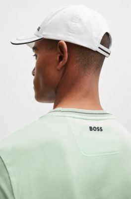 Camiseta regular fit de punto de algod&oacute;n con cuello de la marca, Cal