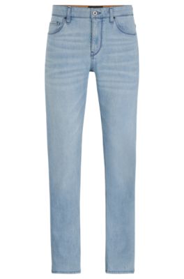 Hugo Boss Slim-fit Jeans In Blue Italian Denim In Turquoise