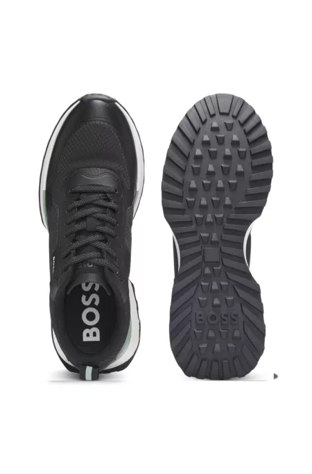 Mesh-detail trainers in mixed materials