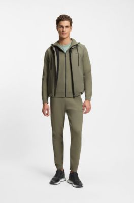 Deportivas de mezcla de materiales con detalles de malla y de la marca, Negro