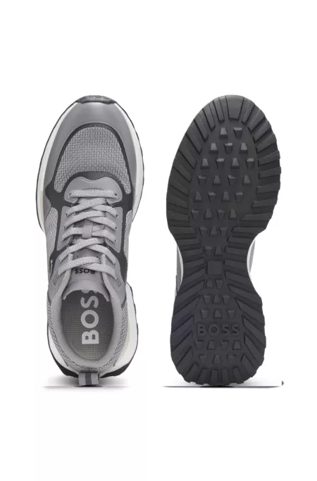 Mesh-detail trainers in mixed materials