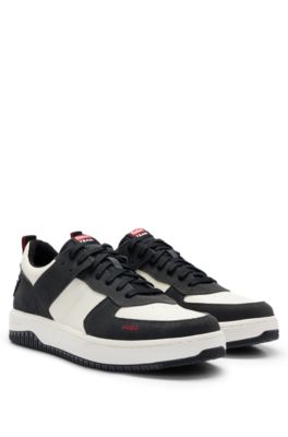 Low-Top Trainers In Faux Leather And Suede- Men's Sneakers Size