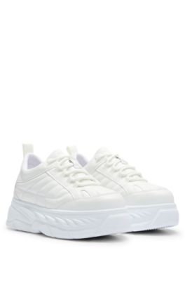 HUGO CHUNKY-SOLE TRAINERS IN A QUILTED EFFECT