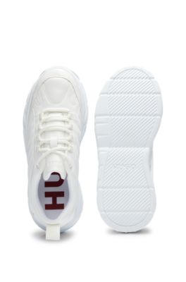 Chunky-sole trainers in a quilted effect, White