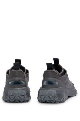 Sock-style zip-up trainers with EVA-rubber sole, Black