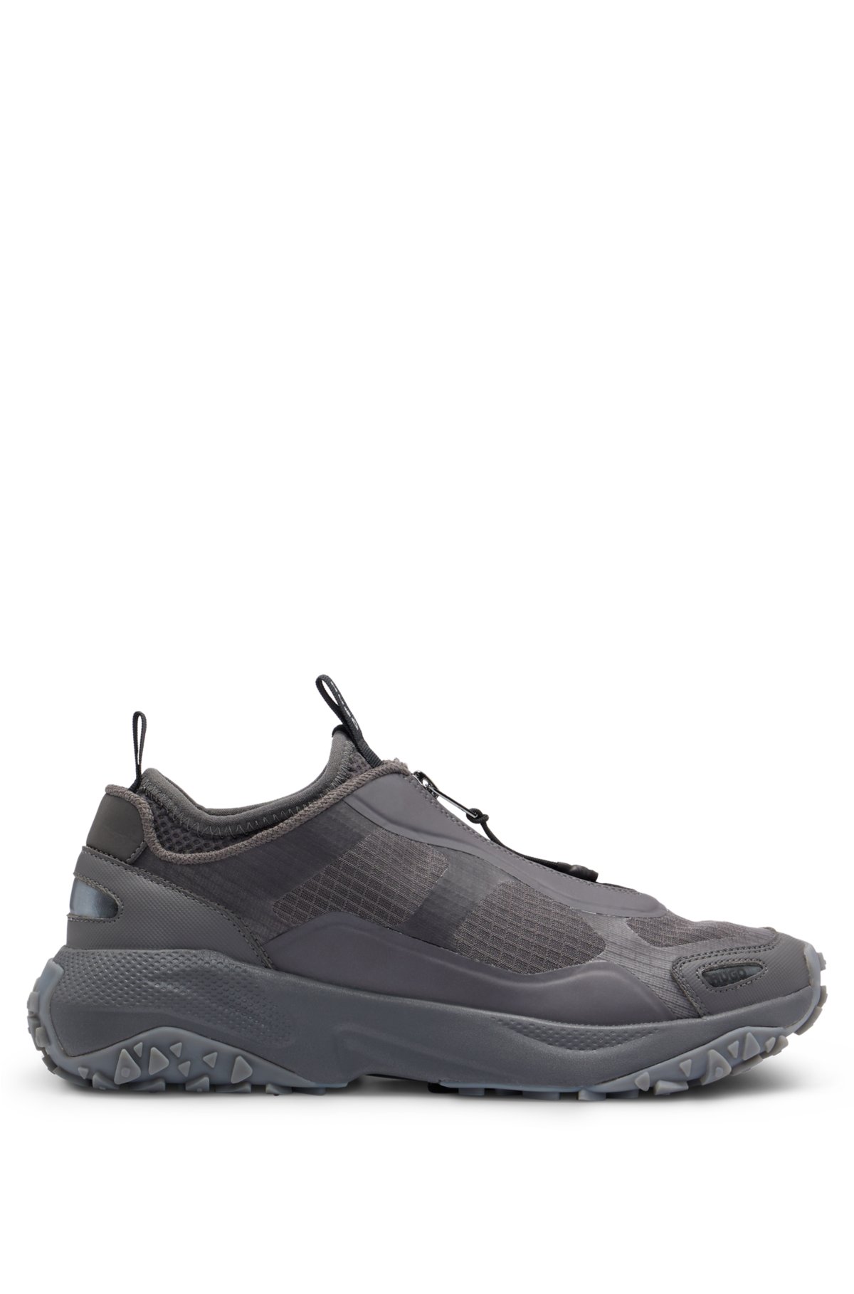 HUGO - Sock-style zip-up trainers with EVA-rubber sole