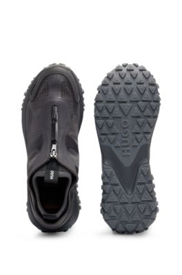 Sock-style zip-up trainers with EVA-rubber sole, Black