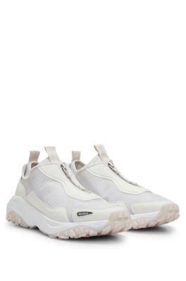 Hugo Sock-style Zip-up Trainers With Eva-rubber Sole In White