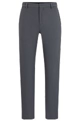 Slim-fit trousers in performance-stretch jersey, Grey