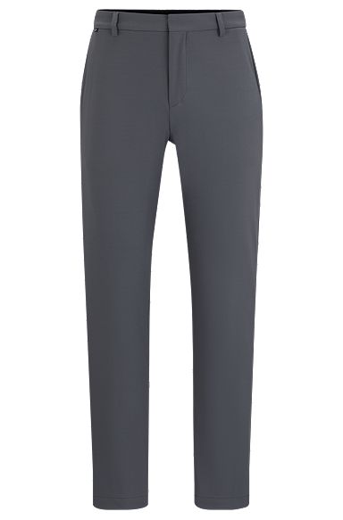 Slim-fit trousers in performance-stretch jersey, Grey