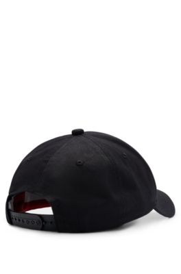 Gorra de sarga de algod&oacute;n con logo bordado, Negro