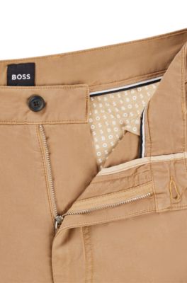 Relaxed-fit trousers with pleat front, Khaki