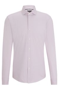 BOSS - Regular-fit shirt in structured performance-stretch material